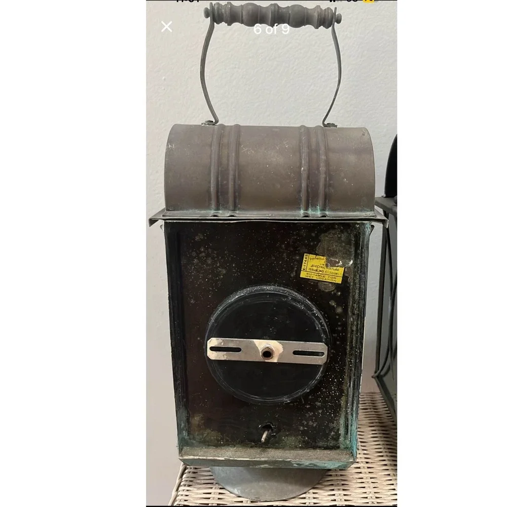 Colonial Revival Lantern 80s pair wall or Table top